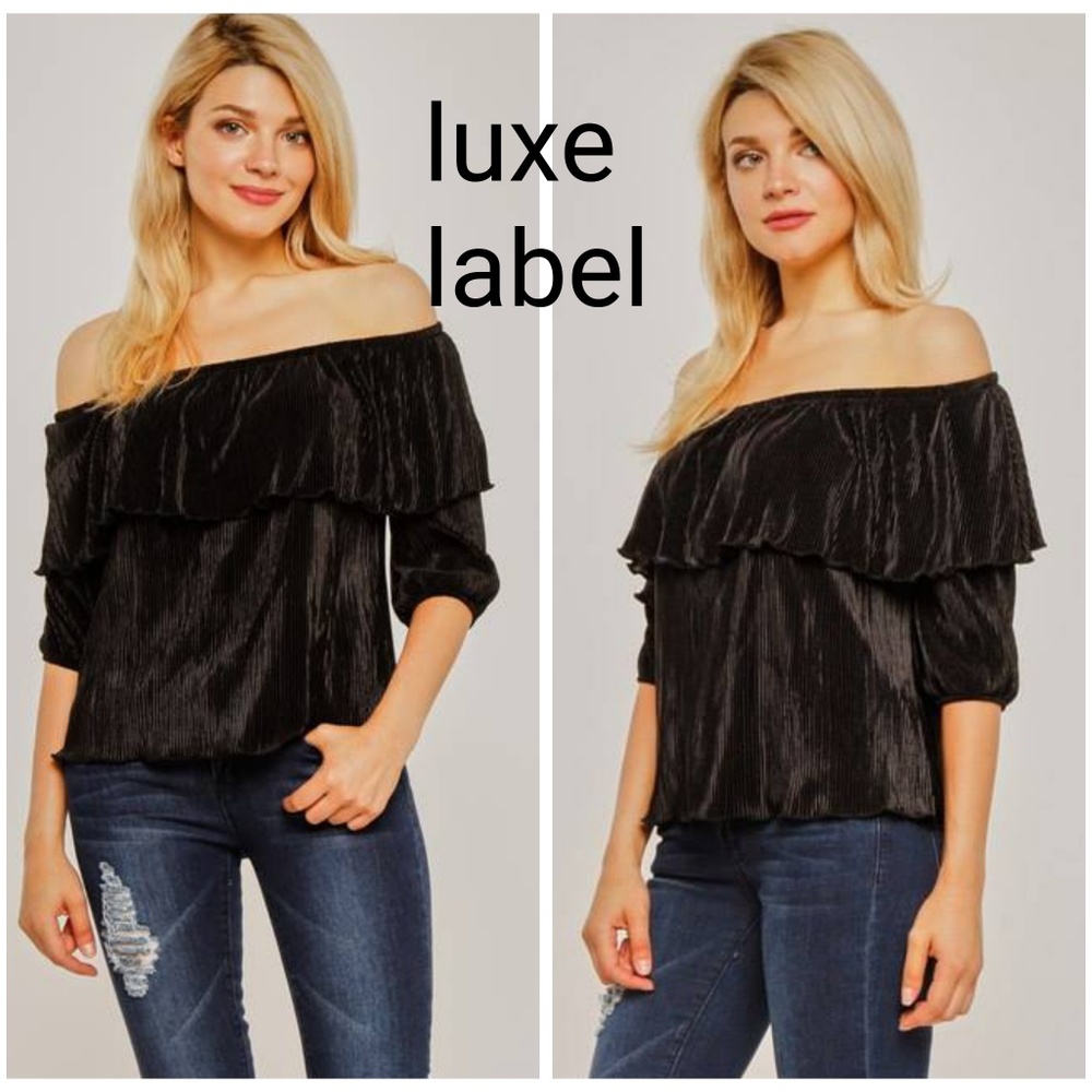 Noir Off the Shoulder Blouse